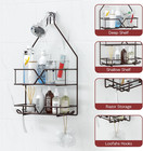 Bronze Over Shower Head Caddy Hanging Bathroom Organizer Shampoo Holder 4 Hooks