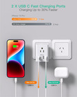 2 Pack Australia New Zealand Power Plug Adapter  Australia Travel Adapter With 4
