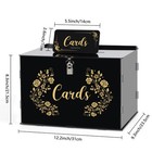 Black Acrylic Wedding Card Box Card Boxes With Lock And Card Sign Gift Card B   