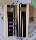 Vintage Comb And Mirror Set  Velveteen Case Janeke Mod Dep Neiman Marcus Striped