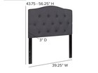 Flash Furniture Cambridge Tufted Upholstered Twin Headboard In Dark Gray