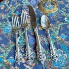 Vintage  Wallace  Grande Baroque   Sterling Silver Flatware   4-pieces    1 Set