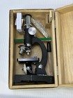 Vtg Tasco Deluxe 600x Microscope Wood Case 2 Boxes Slides Manual Original Box