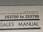 Briggs   Stratton Ms-8343 Sales Manual  March 1984 - Free Shipping W tracking