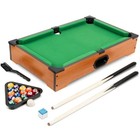 Mini Tabletop Pool Table Set 20 In Wood Billiards Game W Cue Sticks Balls