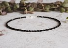 2025hot Natural Tiny Black Tourmaline Ankle Bracelet Healing Reiki Energy Gift