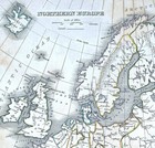 1835 Bradford Map Northern Europe Norway Sweden Denmark Germany Holland Iceland