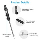 Brake Pad Thickness Gauge Measure Tool W  Scale Car Detection Pen Base Plate 6mm