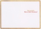 Santa Squirrel Holding Small Gold Gift Box Of 10 Cute Christmas Cards