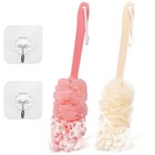2pack Back Scrubber For Shower Loofah With Long Handle  Shower Brush For Body   