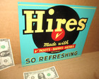 Hires - Root Beer Sign -so Refreshing -made In Usa -roots Barks Herbs Not Faded