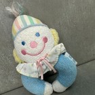 Eden Clown Terrycloth Plush Baby Rattle Soft Toy Vintage Pastel Lovey