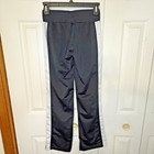 Nike Girls Track Pants Large Athletic Black Swoosh Logo Trim Just Do It Pockets