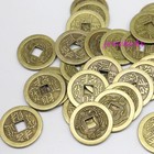 100 Pcs 24mm Dragon Phoenix Feng Shui Coins Brass Metal China Fortune Coin