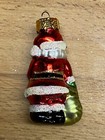 Mercury Glass Miniature Santa Christmas Ornament Feather Tree 1 3 4  I