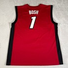 Adidas Miami Heat Nba Chris Bosh  1 Jersey Men   s Size Large Officially Licensed