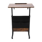 Rolling Laptop Desk Adjustable Height Computer Table Stand Up Office W  Storage