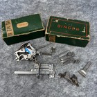 Lot Of Vintage Singer Sewing Machine Attachments  Buttonholer Zigzag Feet