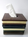 Tissue Box Cover Vintage Ceramic Faux Stacked Library Books 7  X 7  X 6 