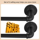 2 Pack Industrial Curtain Rods For Windows 28 To 48 Inches Black