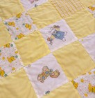 Yellow Baby Quilt Handmade Crib Blanket 36  X 36  Boys Or Girls New