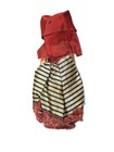 Unbranded Vintage 1950s Hard Plastic Sleep Eyes Doll 8in Red White Dress