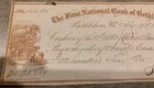 1867 The First National Bank Of Bethlehem Pennsylvania Bank Check With Revenue