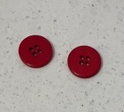2 Red Buttons From Red Bemidji Woolen Mills Wool Jacket 3 4 Inch No Insignia