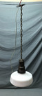 Antique Pendant Ceiling Light Fixture Dentist Milk Glass Bowl Shade Vtg 899-25b