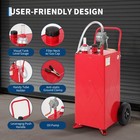 30 Gallon Fuel Caddy Manual Pump Heavy Duty Portable Gas Diesel Tank