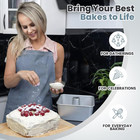 One-piece Square Tube Cake Pan  18 Cup  Anodized Aluminum  9 X 9 X 4 5 In  Seaml