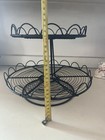 Two Tier Black Wire Cupcake Cake Stand Events Party Wedding  Staging Decor