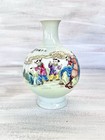 Vintage Chinese Famille Rose Fine Hand Painted Porcelain Vase Laughing Buddha 6   