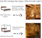 Mosquito Net For Bed Canopy  Four Corner Post Curtains Bed Canopy Eleg