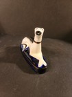 Vtg Staffordshire Ware Whippet Greyhound Wolfhound Dog Figure Inkwell Pen Stand