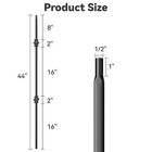 Wrought Iron Hollow Balusters - Deck Spindles 1 2  Double Knuckle  Black 