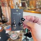 Artisan Made Hand Crafted Dangle Drop Earrings Sterling Silver Hematite Gemstone