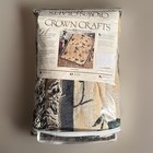 Vtg Crown Crafts Good Weavers 46x67 Blanket Tapestry Woven Throw Leaf Gazebo New