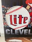 Miller Lite Beer  - Cleveland Indians - Metal Sign - Guardians - Mlb - Retro