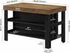 55 1   Farmhouse Kitchen Island With Storage   Large Countertop For Dining Room