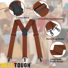 2 Inch Wide Y Back Suspender For Men Adjustable Elastic Heavy Duty Mens Suspe   