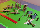 Nice Lot Of Vintage Marx Ww2  Air Force Repair Camp In The Pacific     
