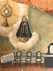Antique 1889 Mexican Ex Voto Retablo Oil On Metal Religious Folk Art Framed