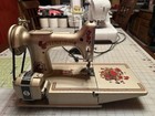 Vintage 1951 Singer Model 221 Featherweight Sewing Machine W case   Accessories