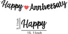 Black Happy Anniversary Banner  Wedding Anniversary Engagement Party Supplies