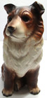 Vintage Sitting Border Collie Dog Figurine Hand-painted Ceramic 6 7 8  Tall