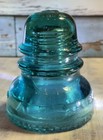 Vintage Hemingray  40 Glass Insulator Teal Blue Glass