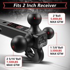 Tri Ball Trailer Hitch Mount For 2  Receiver