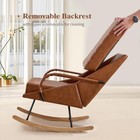 Vecelo Rocking Chair Nursery  Over Size Leather Glider Rocker