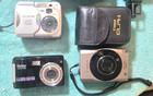 Lot Of 4  Cameras Mix Models Working-needs Batteries